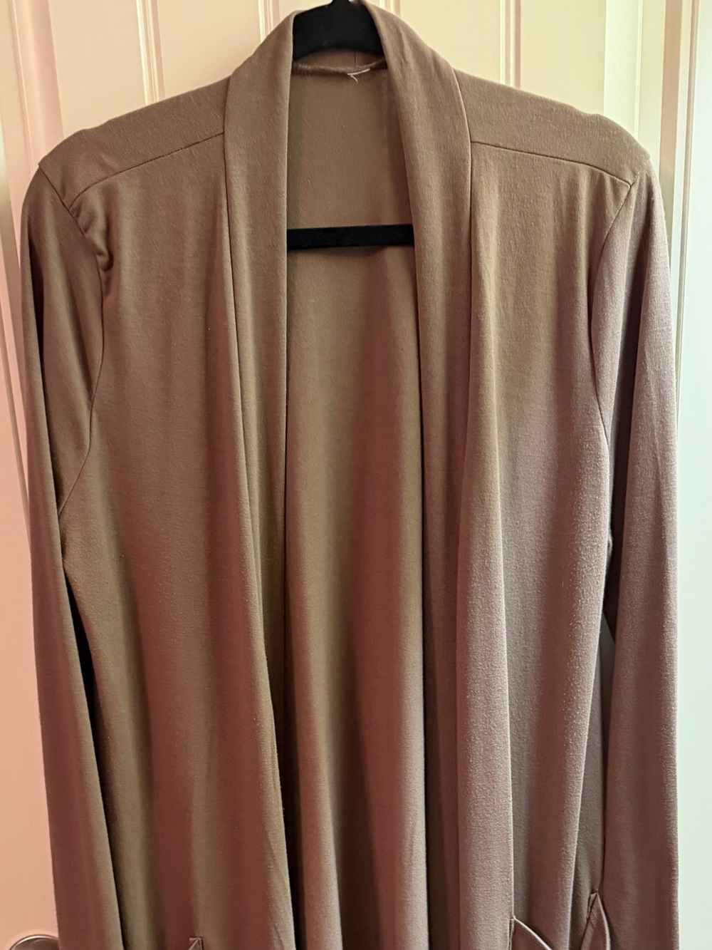 Grane Open-Front Longline Jacket - Taupe